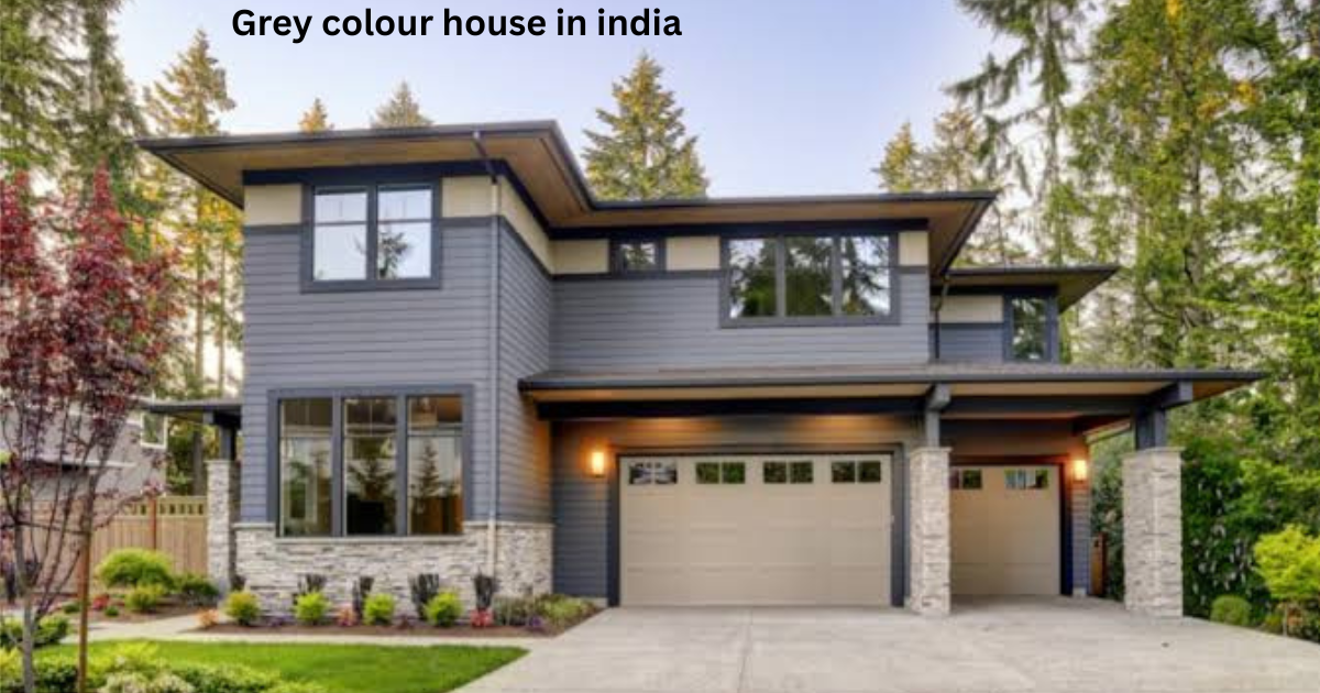 Grey colour house in india