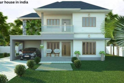 Grey colour house in india